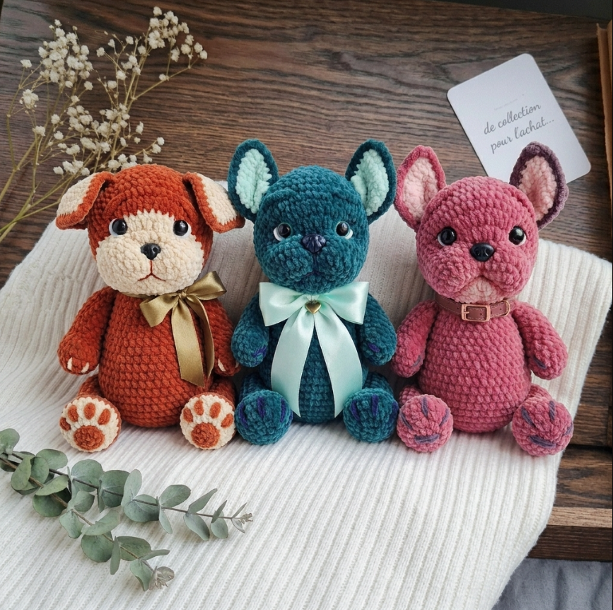 Bulldog & Pug Amigurumi Crochet Pattern | 2-in-1 |