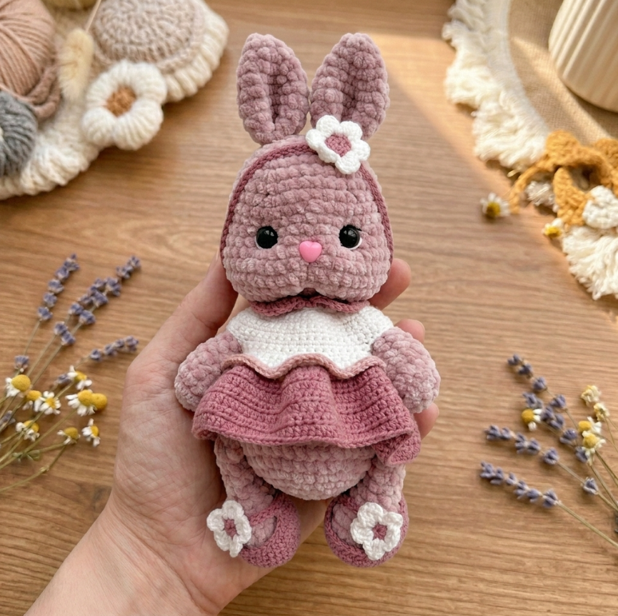 Adorable Bunny & Bear Crochet Pattern 🧸🐰 2-in-1 Plush Set (PDF Pattern)