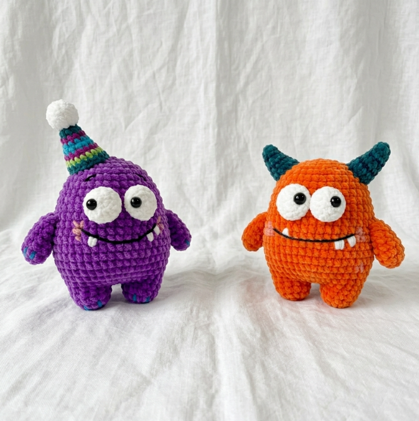 Mini Monster Amigurumi Crochet Pattern