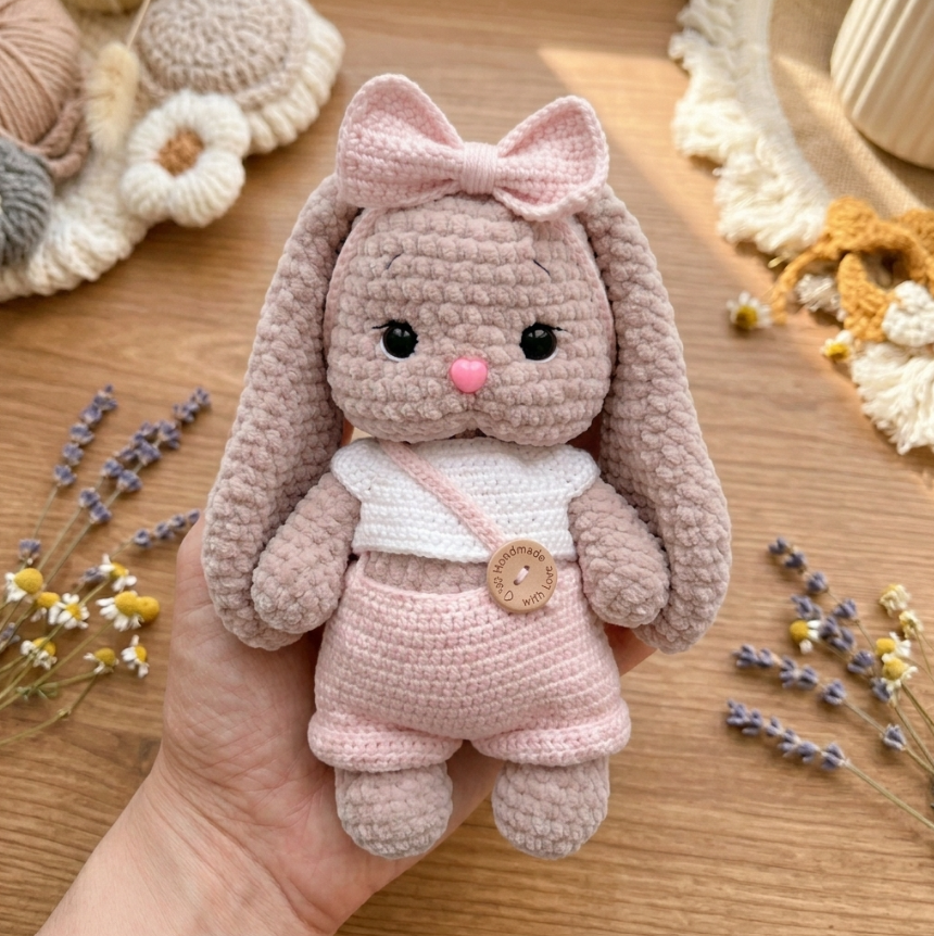 Adorable Bunny & Bear Crochet Pattern 🧸🐰 2-in-1 Plush Set (PDF Pattern)