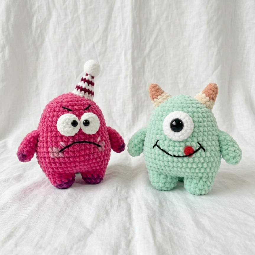 Mini Monster Amigurumi Crochet Pattern