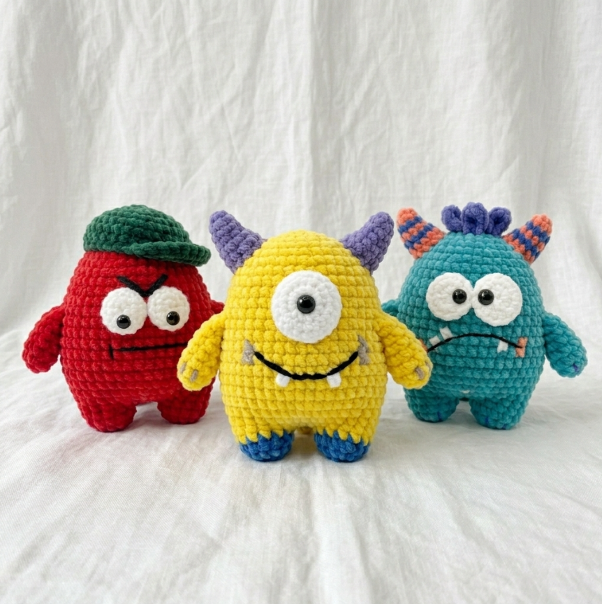 Mini Monster Amigurumi Crochet Pattern